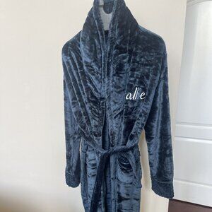 Personalized Plush Robe Custom Embroidered,- Allie